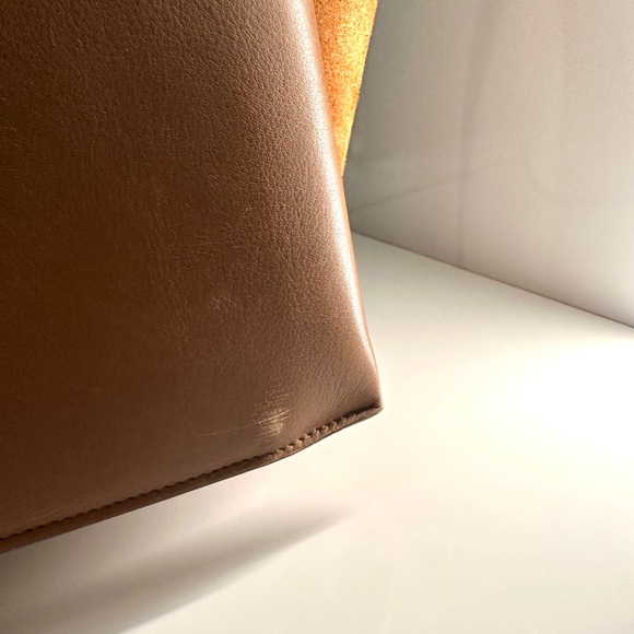 Celine Trifold Calfskin Leather and Suede Tote Bag - Picture 8 of 14